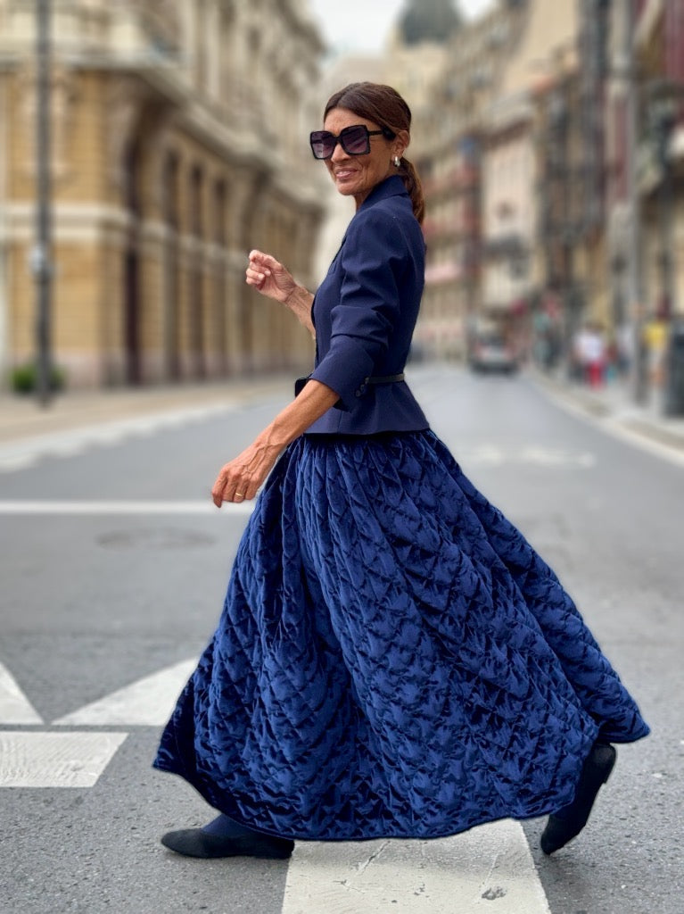 Skirt Zoe Quilted Navy