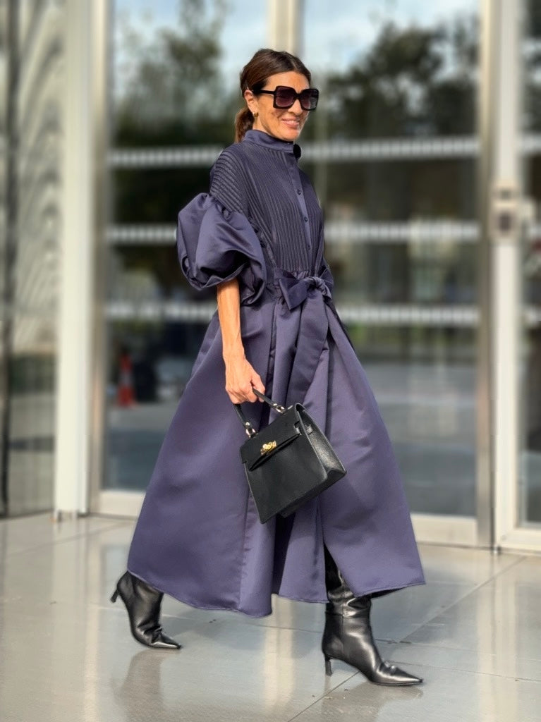 Dress Phoebe Satin Navy