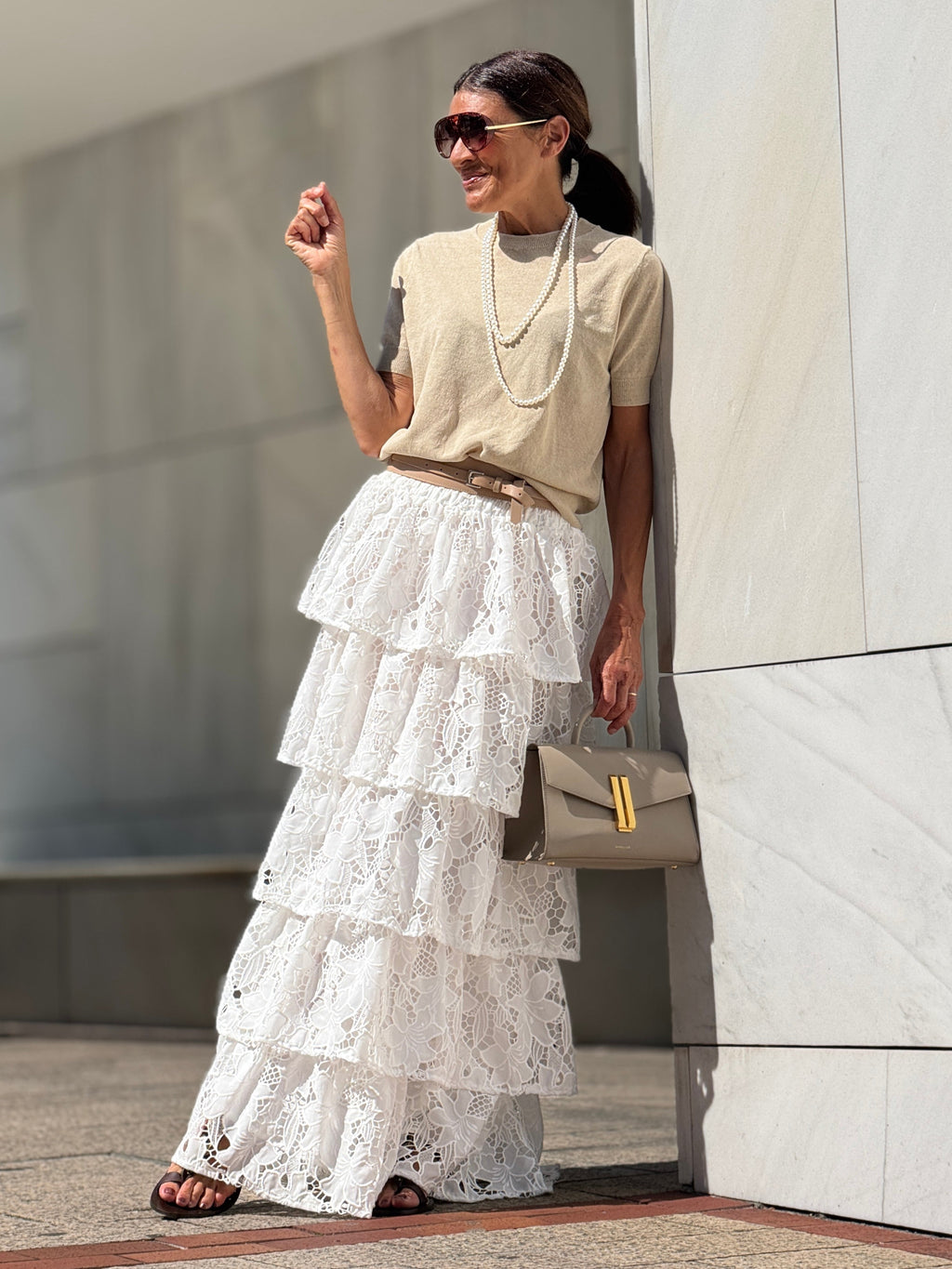 Skirt Mabel Lace White