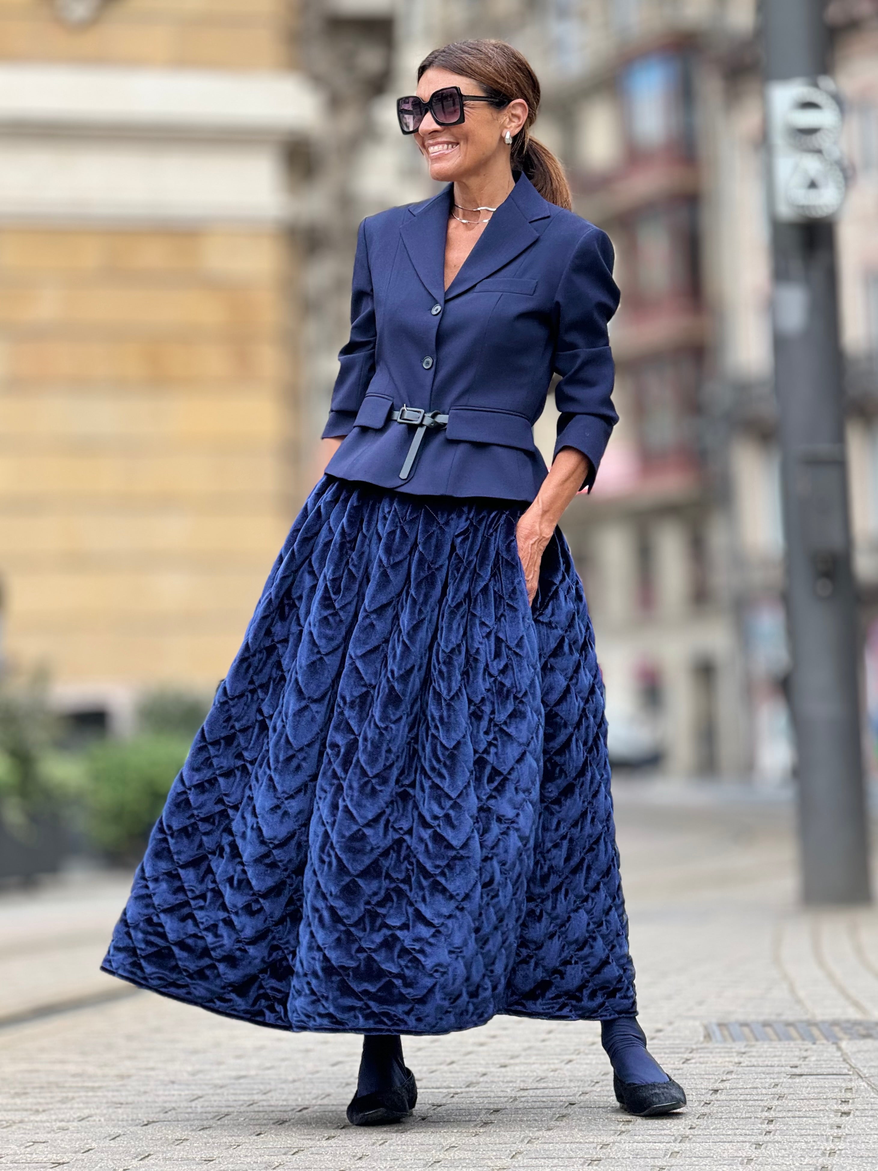 Skirt Zoe Quilted Navy
