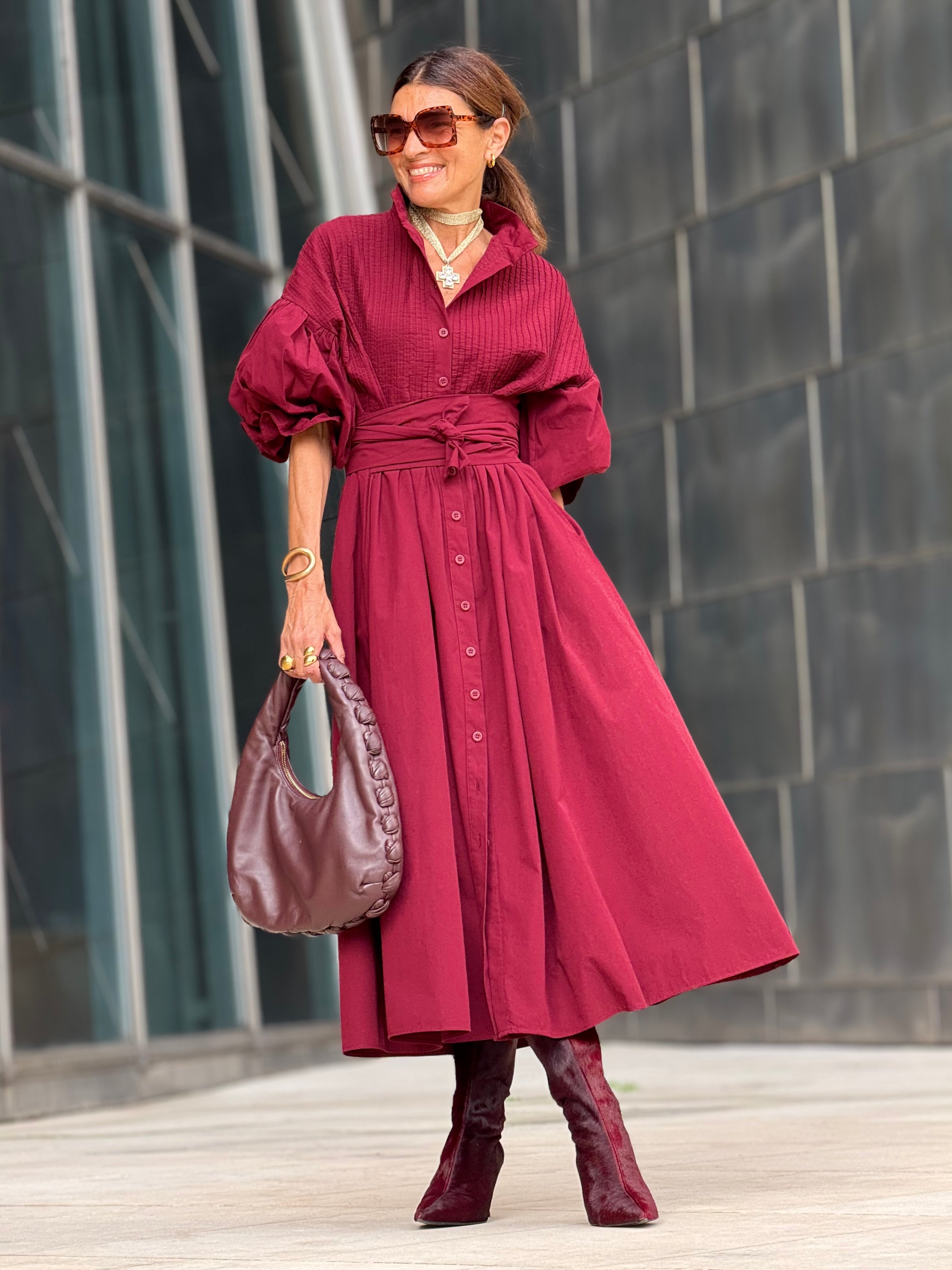Dress Phoebe Burgundy