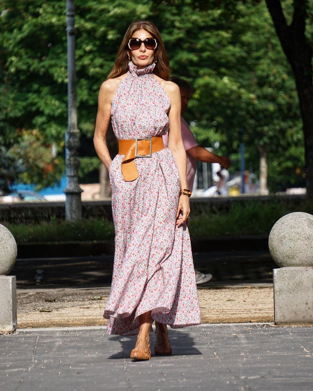 Dress Flowers Bow Pink